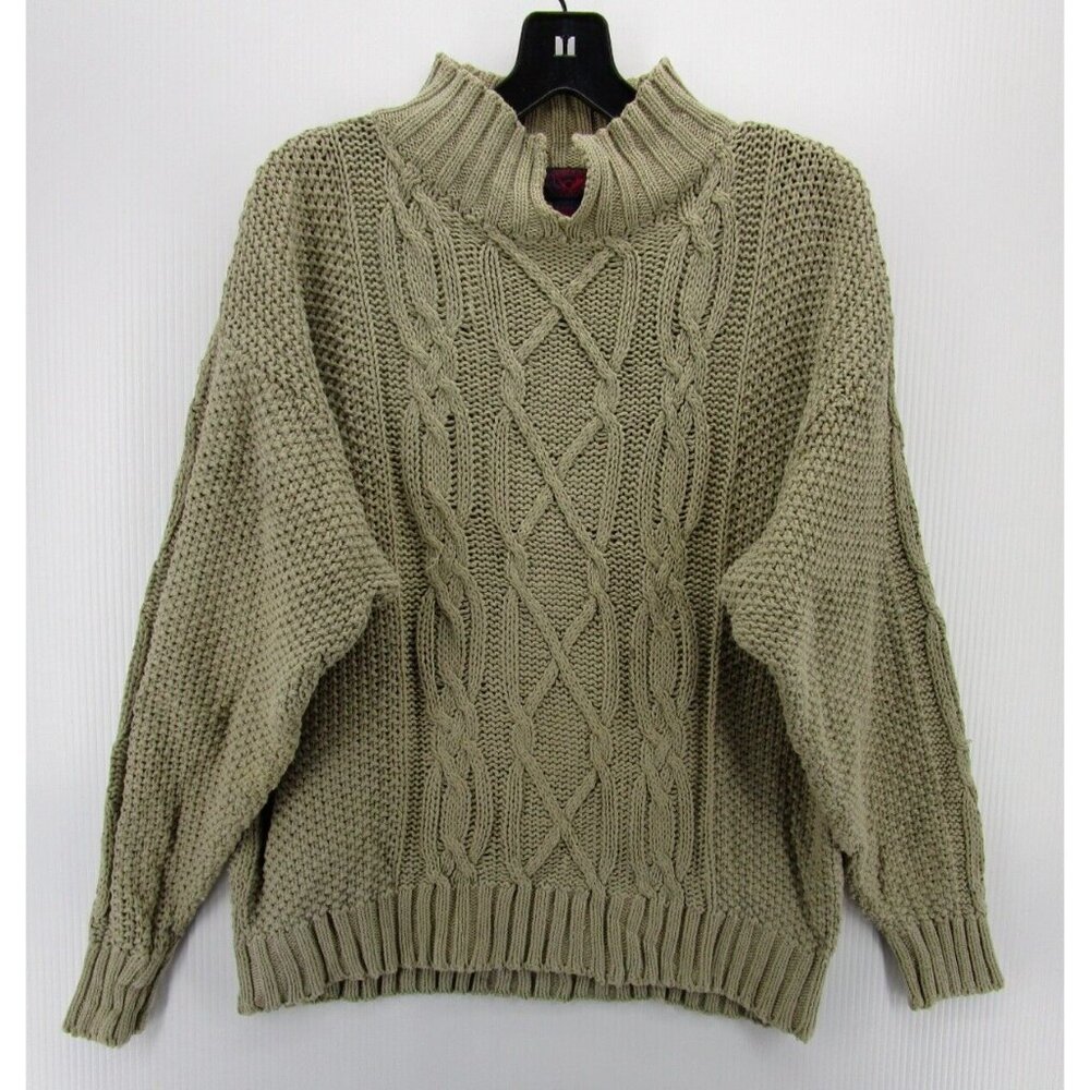 VINTAGE Princeton Club Sweater Medium Pullover 90s Preppy Cable Knit